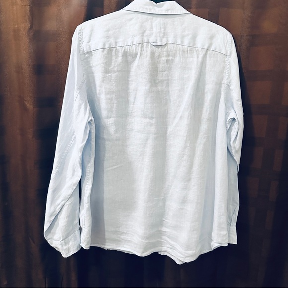 Gap Fitted Boyfriend Oxford Blue Shirt XL - Picture 4 of 8